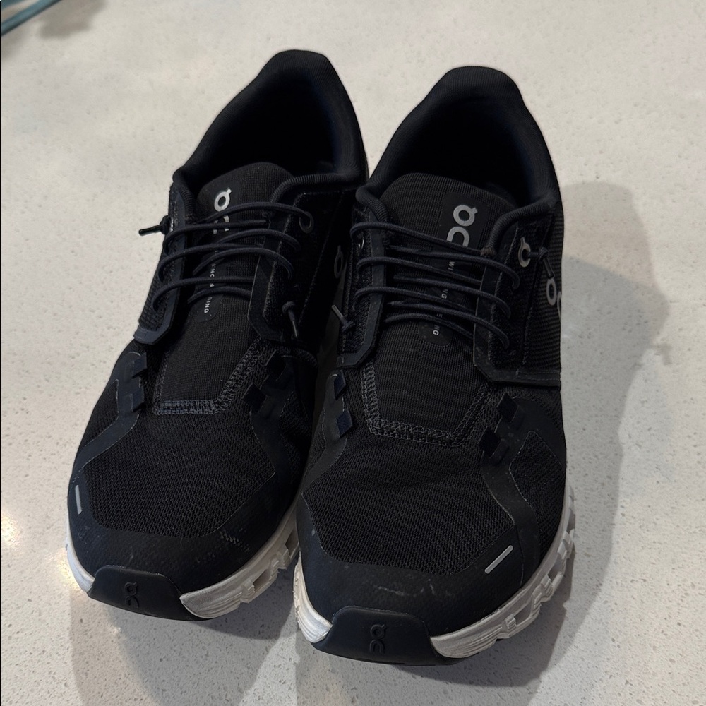 On Running Women's Black and White Athletic Shoes
